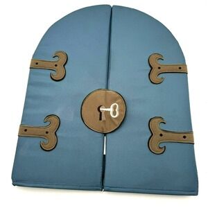 IKEA PYSSLINGAR RARE Blue Castle Mirror Folding Pockets Kids Bedroom Play Room‎